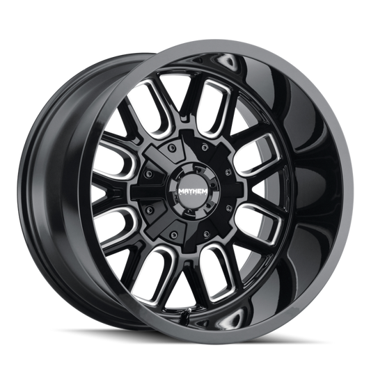 Mayhem 8107 Cogent 20x10 / 8x170 BP / -19mm Offset / 125.2mm Hub Gloss Black Milled Wheel