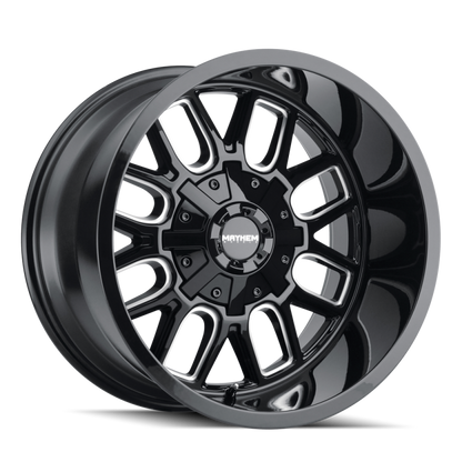 Mayhem 8107 Cogent 18x9 / 8x170 BP / 0mm Offset / 125.2mm Hub Gloss Black Milled Wheel