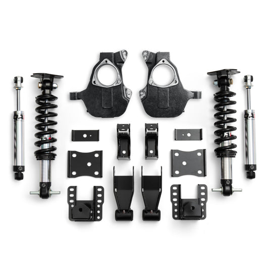 QA1 14-18 Chevrolet Silverado 4WD Lowering Kit w/ Spindles Single Adjustable 4in-6in