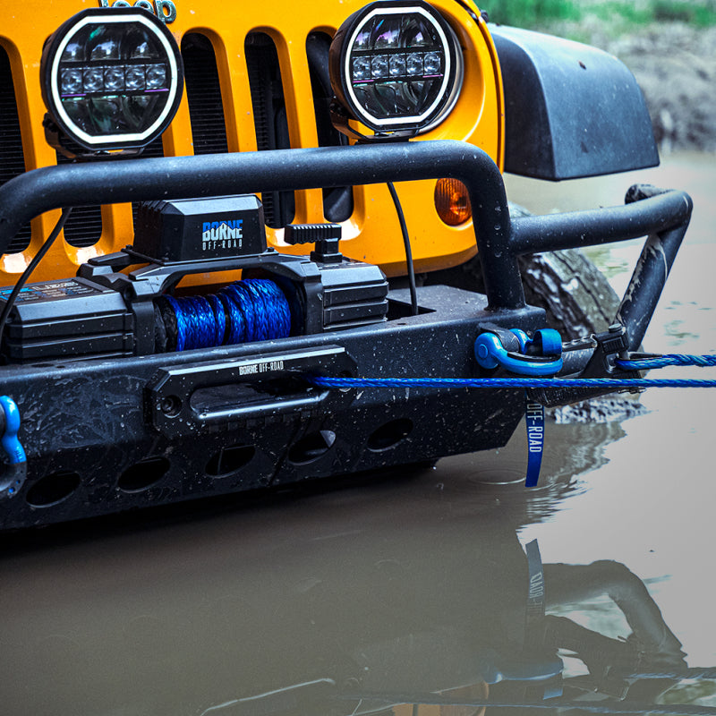 Borne Off-Road 12K Winch - Blue Synthetic Rope Borne Off-Road