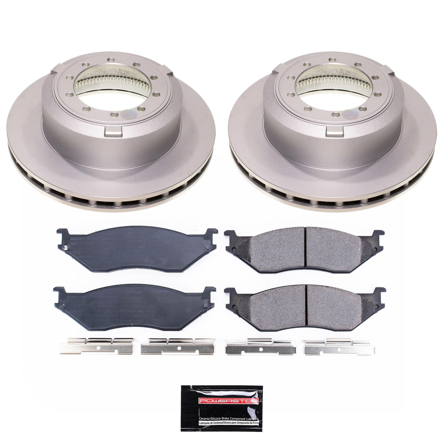 Power Stop 02-04 Ford F-550 Super Duty Rear Z17 Coated Brake Kit
