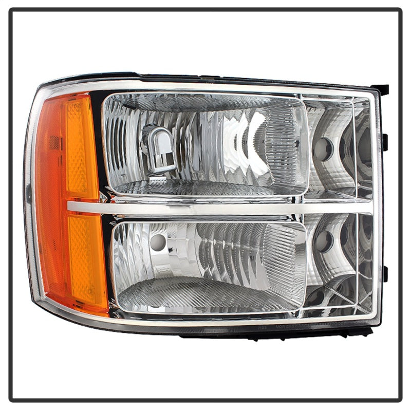 Xtune GMC Sierra 07-13 Crystal Headlights Chrome HD-JH-GSIE07-AM-C SPYDER