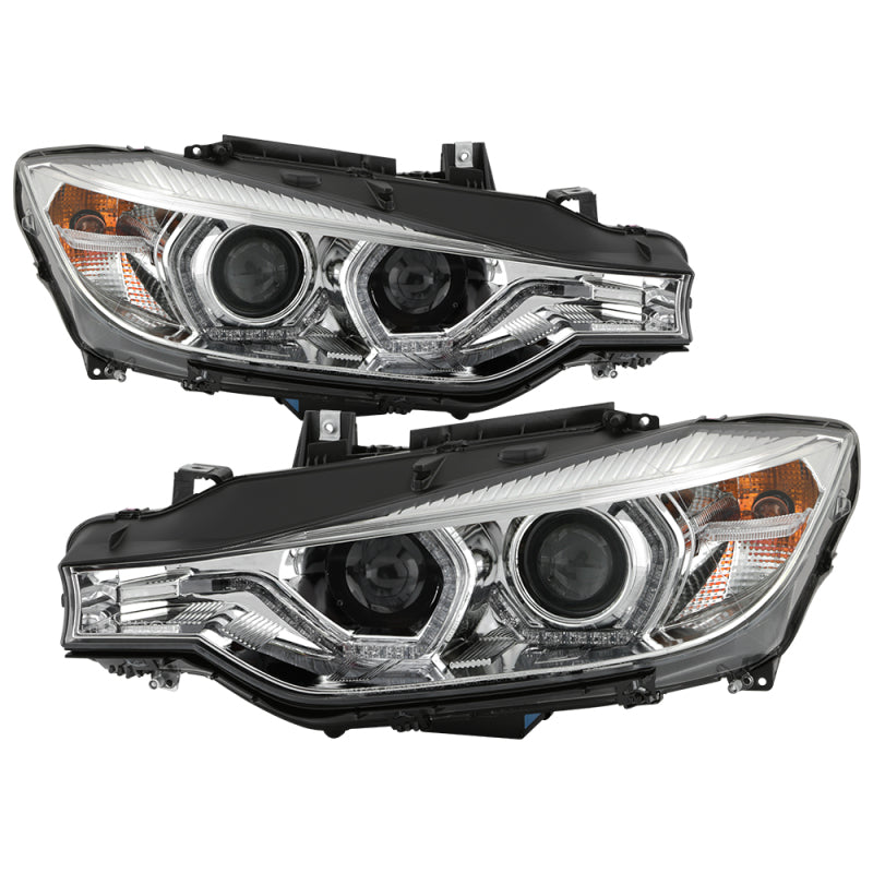 Spyder Signature BMW F30 3 Series 12-14 4DR Projector Headlights - Chrome (PRO-YD-BMWF3012-AFSHID-C) SPYDER