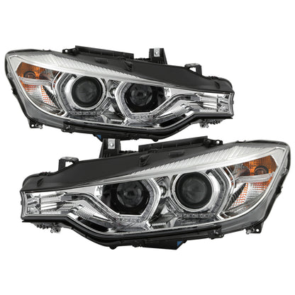 Spyder Signature BMW F30 3 Series 12-14 4DR Projector Headlights - Chrome (PRO-YD-BMWF3012-AFSHID-C) SPYDER