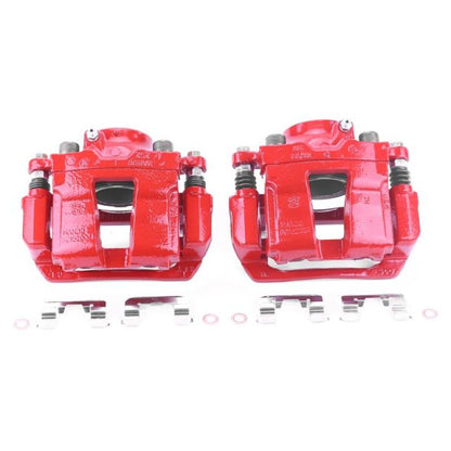 Power Stop 11-15 Hyundai Sonata Front Red Calipers w/Brackets - Pair PowerStop