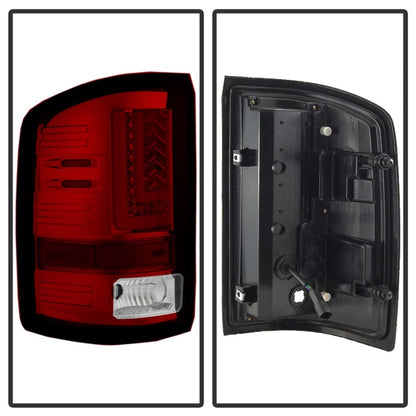 Spyder GMC Sierra 2016-2017 Light Bar LED Tail Lights - Red Clear ALT-YD-GS16-LED-RC SPYDER