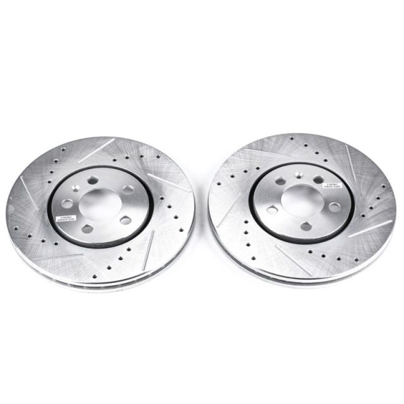Power Stop 96-99 Volkswagen Golf Front Evolution Drilled & Slotted Rotors - Pair PowerStop