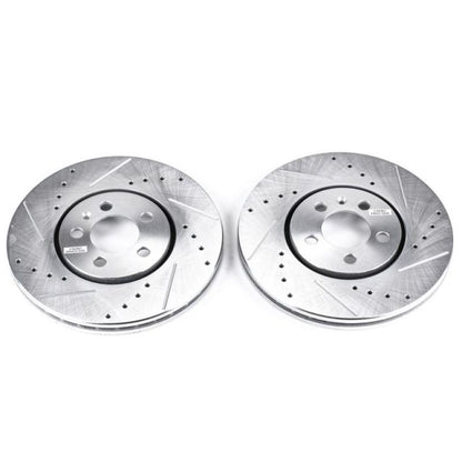 Power Stop 96-99 Volkswagen Golf Front Evolution Drilled & Slotted Rotors - Pair PowerStop
