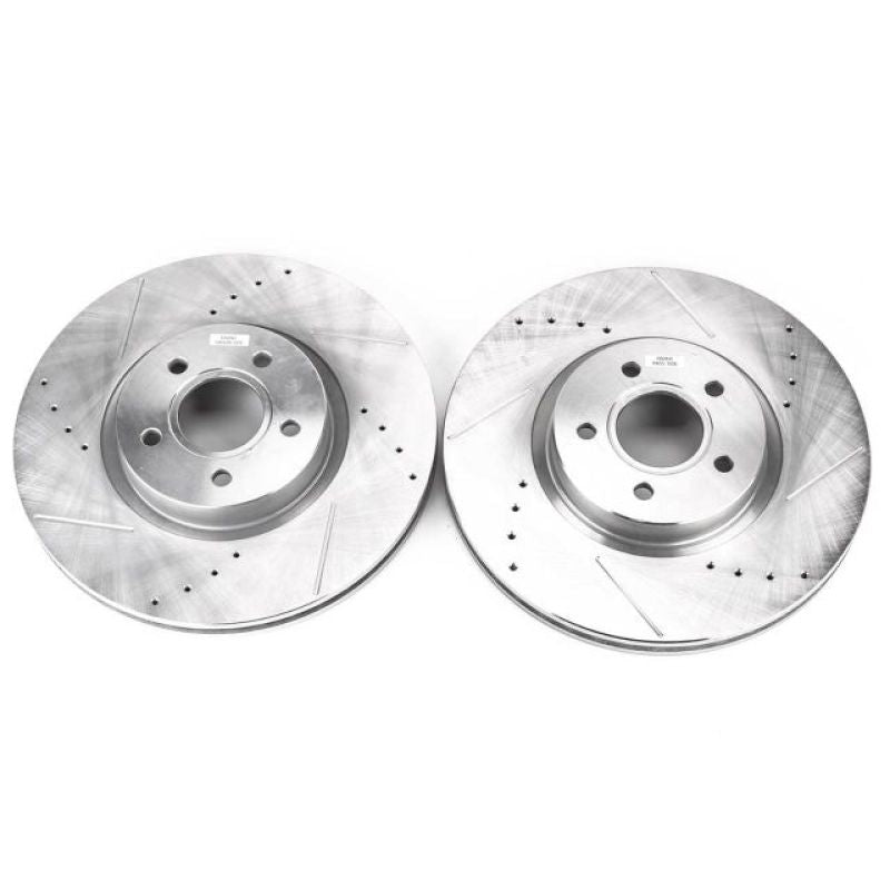 Power Stop 13-19 Ford Escape Front Evolution Drilled & Slotted Rotors - Pair PowerStop