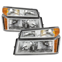 Load image into Gallery viewer, Xtune Chevy Colorado 04-12 OEM Headlights w/ Bumper Lights Chrome HD-JH-CCOL04-SET-C SPYDER