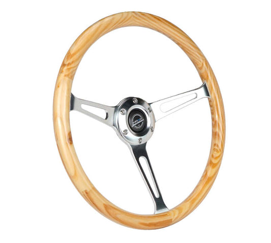 NRG Innovations 380mm Classic Woodgrain Steering Wheel - Wood Grain - Light Wood Grain – RST-380RG