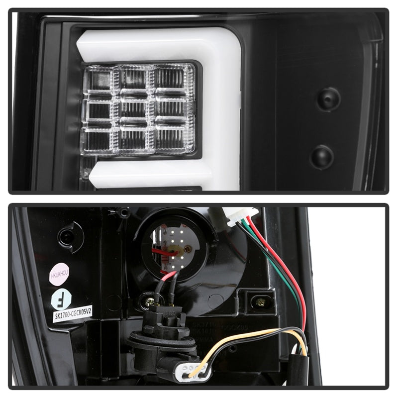 Spyder Jeep Grand Cherokee 05-06 Version 2 Light Bar LED Tail Lights - Black SPYDER
