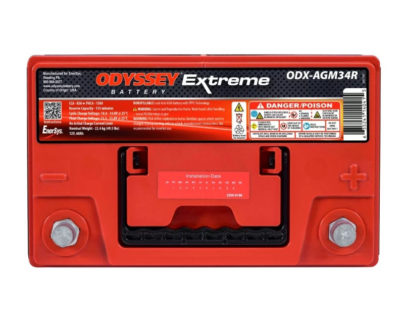 Odyssey Battery Auto/Truck/Heavy Duty & Commercial Extreme AGM Battery (34R-PC1500T) Odyssey Battery