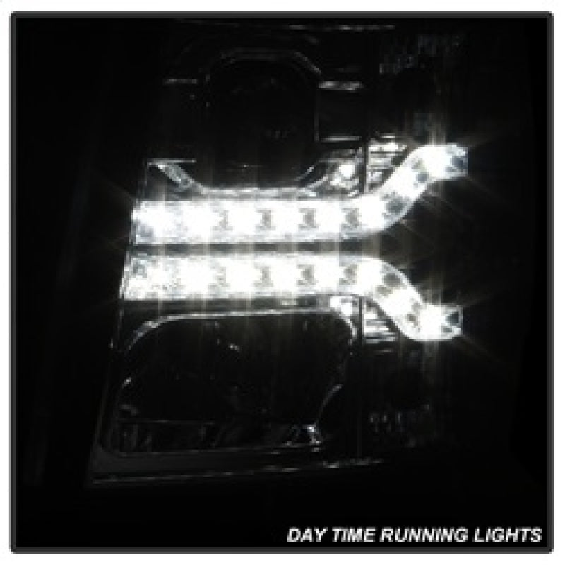 Spyder Chevy Silverado 1500 07-13 V2 Projector Headlights - LED DRL - Chrome PRO-YD-CS07V2-DRL-C SPYDER