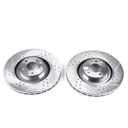 Power Stop 05-11 Audi A6 Quattro Front Evolution Drilled & Slotted Rotors - Pair PowerStop