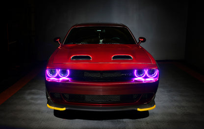 Oracle 15-21 Dodge Challenger Dynamic Surface Mount Headlight Halo Kit - ColorSHIFT - Dynamic ORACLE Lighting