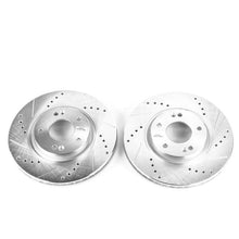 Load image into Gallery viewer, Power Stop 06-15 Hyundai Sonata Front Evolution Drilled &amp; Slotted Rotors - Pair