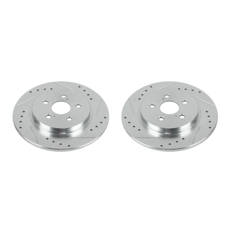 Power Stop 11-17 Lexus CT200h Rear Evolution Drilled & Slotted Rotors - Pair PowerStop