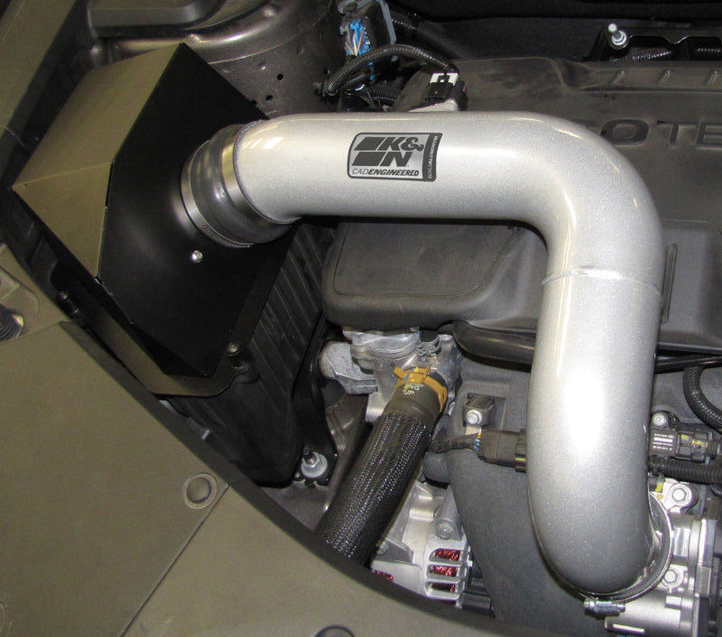 K&N 10 GMC Terrain / 10 Chevy Equinox 2.4L-L4 Silver High Flow Performance Kit K&N Engineering