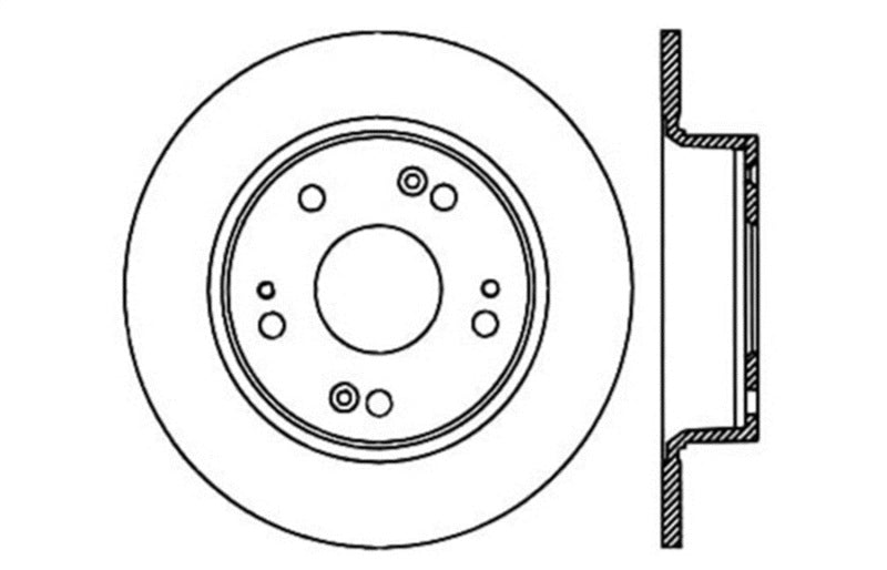 StopTech 05-17 Honda Accord / 16-17 HR-V / 09-14 Acura TSX Cryo Sport Drilled Rear Left Rotor Stoptech