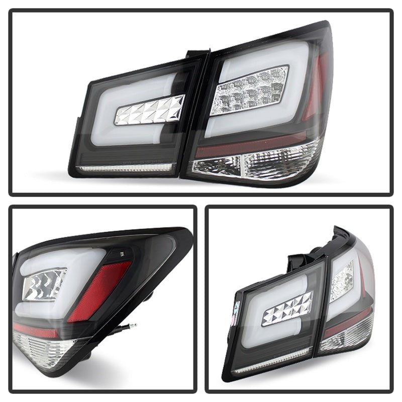 Spyder Chevy Cruze 2011-2014 Light Bar LED Tail Lights Black ALT-YD-CCRZ11-LBLED-BK SPYDER