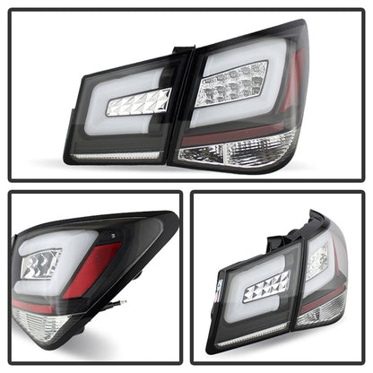 Spyder Chevy Cruze 2011-2014 Light Bar LED Tail Lights Black ALT-YD-CCRZ11-LBLED-BK SPYDER