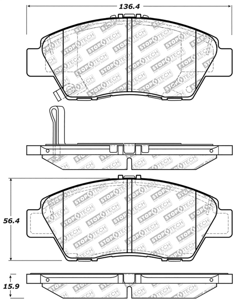 StopTech Street Disc Brake Pads - 305.13940