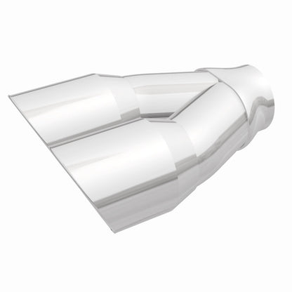 MagnaFlow Double Wall 3in Dual Round Polished Tip 2.25in Inlet Magnaflow