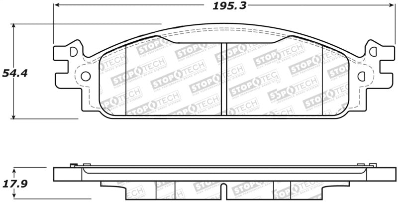 StopTech Street Disc Brake Pads - 305.15080