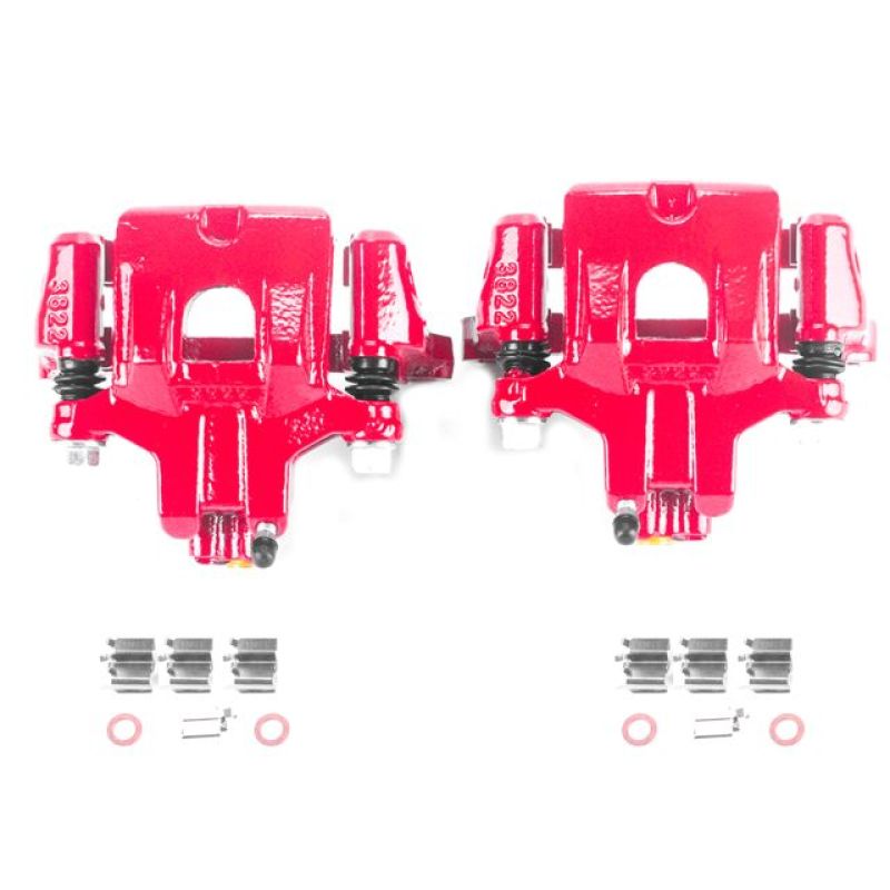 Power Stop 00-04 Toyota Avalon Rear Red Calipers w/Brackets - Pair PowerStop