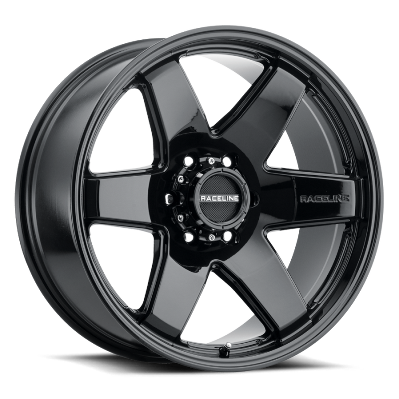 Raceline 942B Addict 17x9in / 5x114.3 BP / 0mm Offset / 78.1mm Bore - Gloss Black Wheel