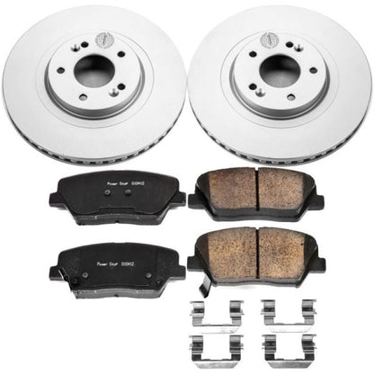Power Stop 13-18 Hyundai Santa Fe Sport Front Z17 Evolution Geomet Coated Brake Kit PowerStop