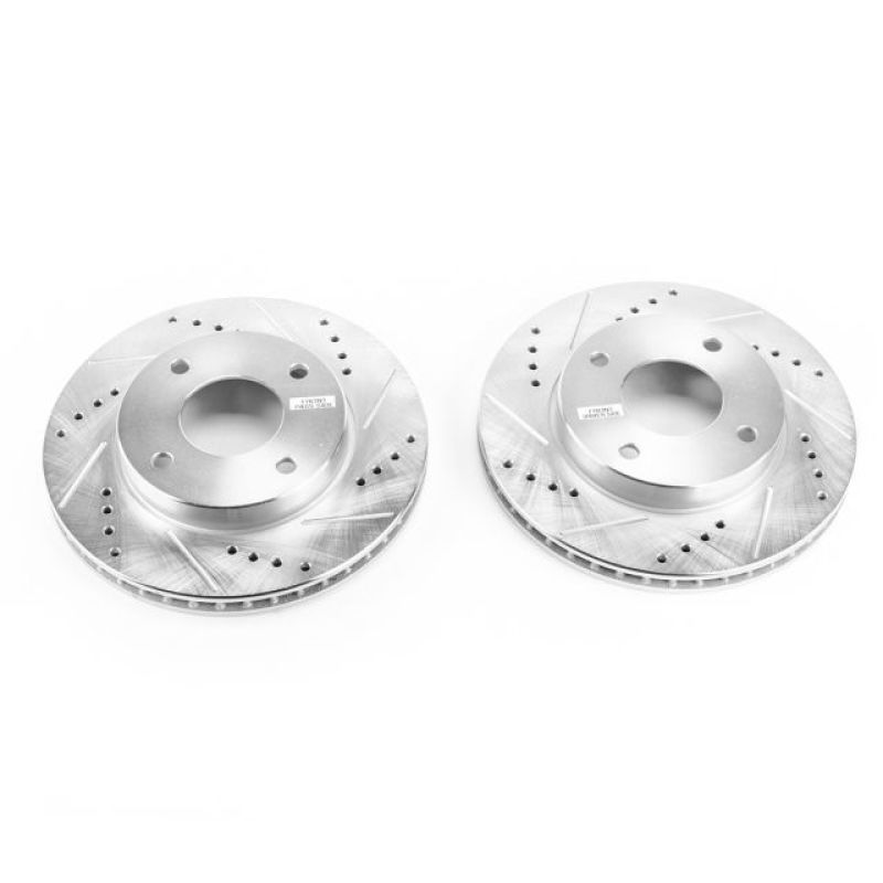 Power Stop 09-11 Nissan Versa Front Evolution Drilled & Slotted Rotors - Pair PowerStop