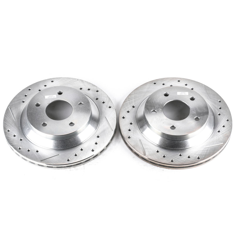 Power Stop 88-95 Chevrolet Corvette Front Evolution Drilled & Slotted Rotors - Pair PowerStop
