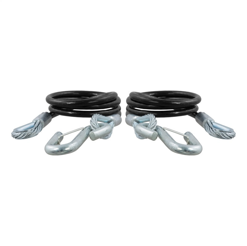 RockJock Curt Towing Safety Cable Kit 44 1/2in Long w/ 2 Snap Hooks 5000lbs 2-Pack RockJock