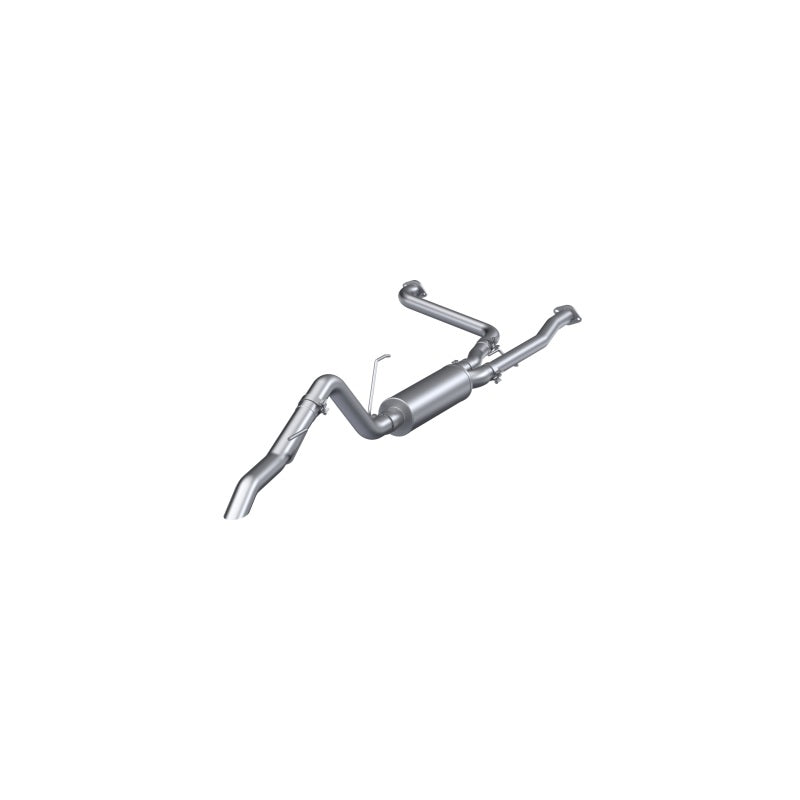 MBRP 22-23 Nissan Frontier 3.8L 3in Tip 3in Cat Back Turndown Exit Street Profile - Aluminized Steel MBRP