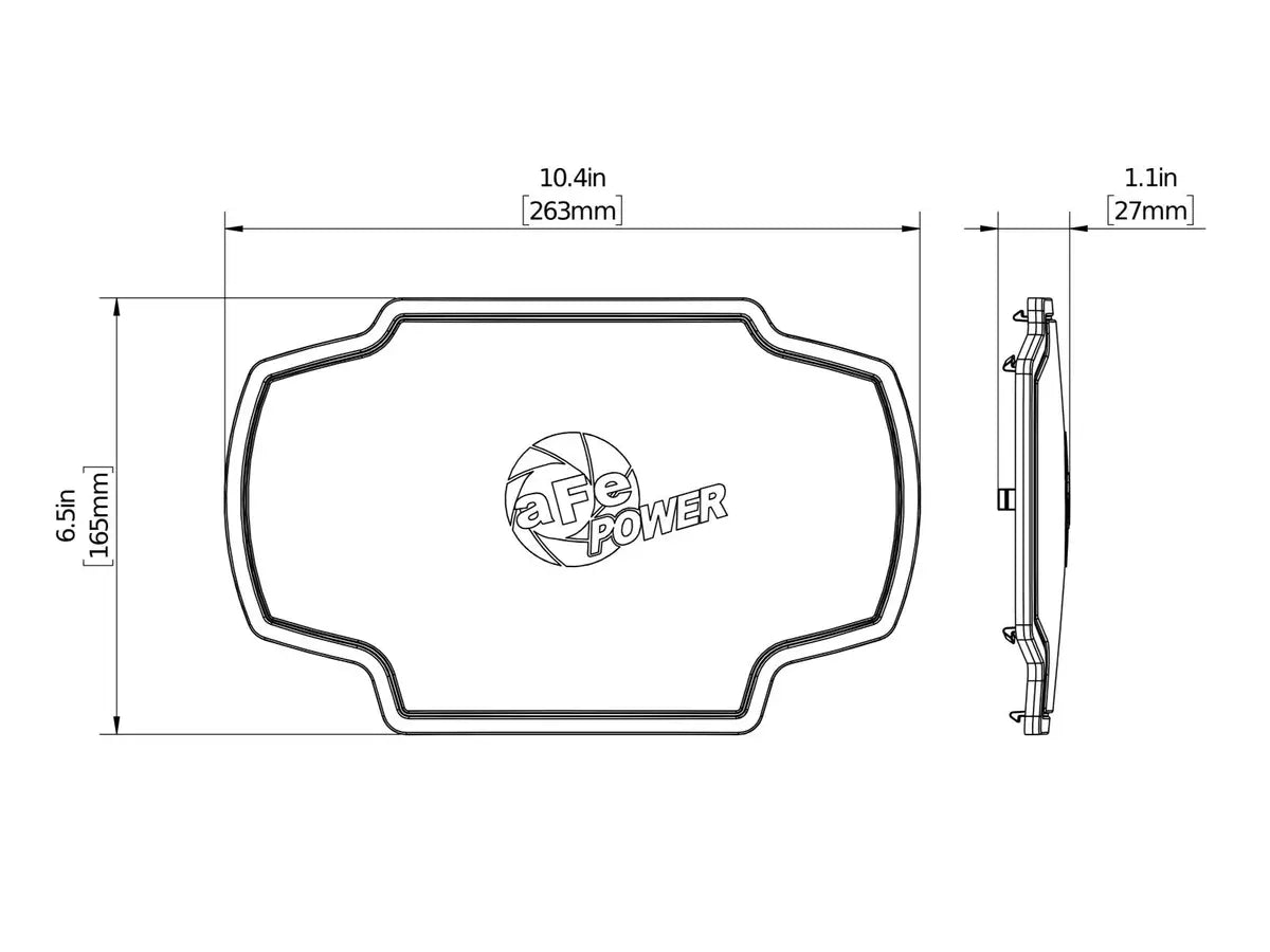 aFe Clear Sight Window - 10.4in L x 6.5in W x 1.1in H