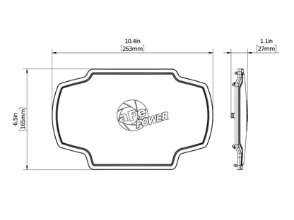 aFe Clear Sight Window - 10.4in L x 6.5in W x 1.1in H