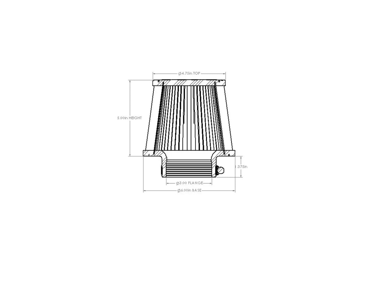 aFe D2 Universal Air Filter 3in x 6in x 4-3/4in x 5in - 21-30016V