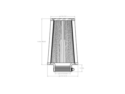 aFe D2 Universal Air Filter 3in x 6in x 4-3/4in x 9in - 21-30028V