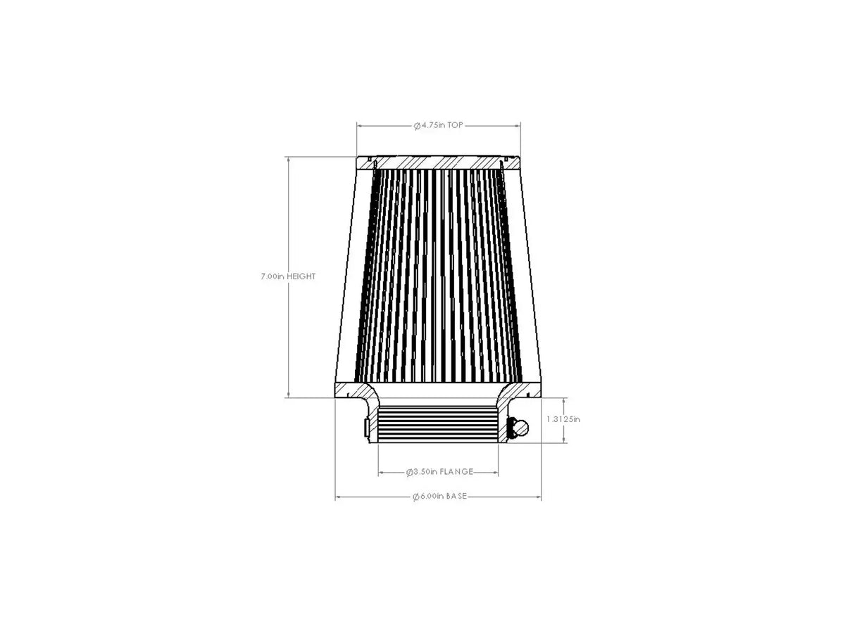 aFe D2 Universal Air Filter 3-1/2in x 6in x 4-3/4in x 7in - 21-35011V