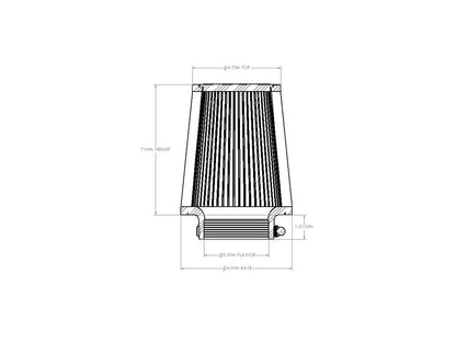 aFe D2 Universal Air Filter 3-1/2in x 6in x 4-3/4in x 7in - 21-35011V