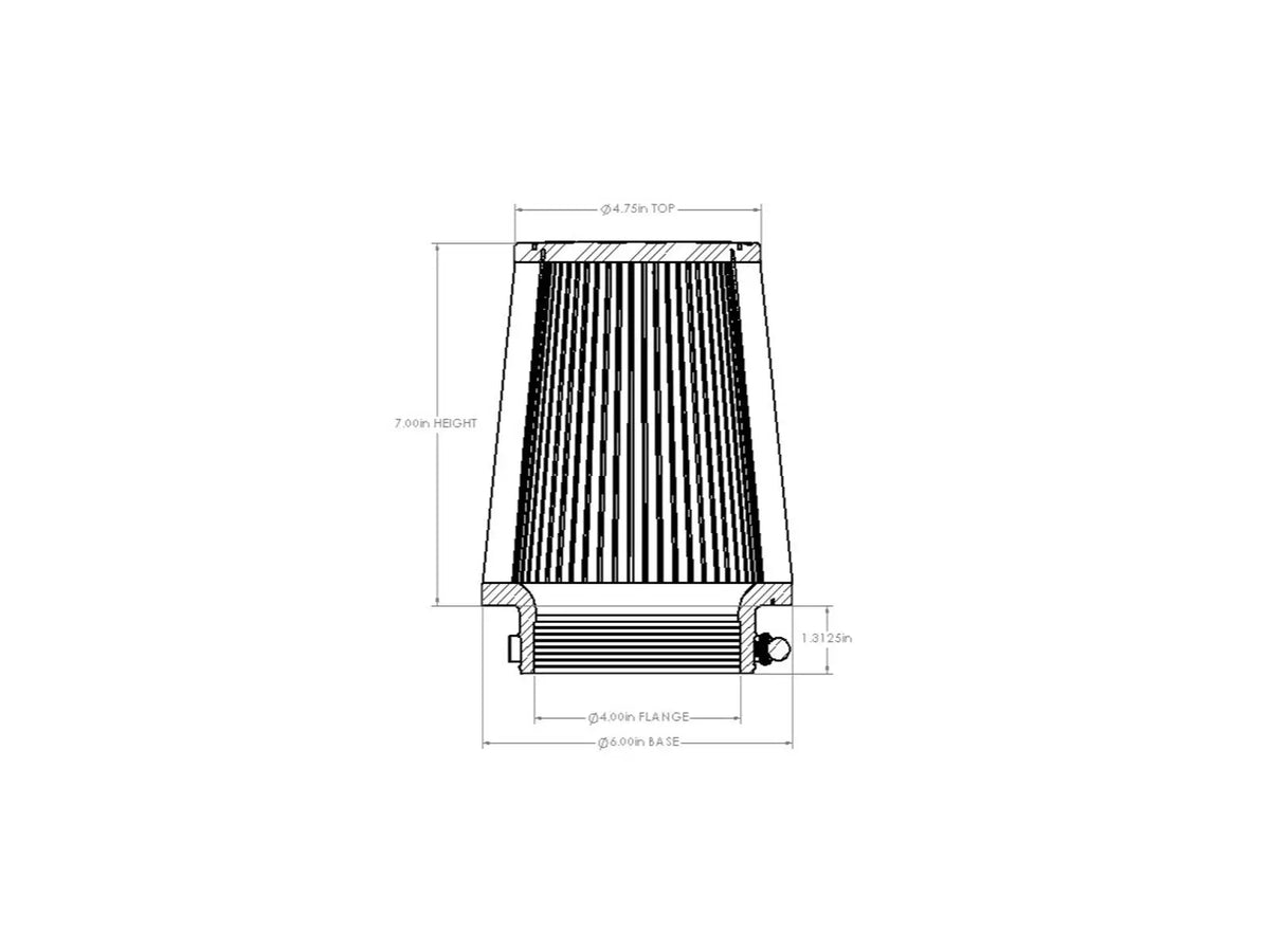 aFe D2 Universal Air Filter 4in x 6in x 4-3/4in x 7in - 21-40011V