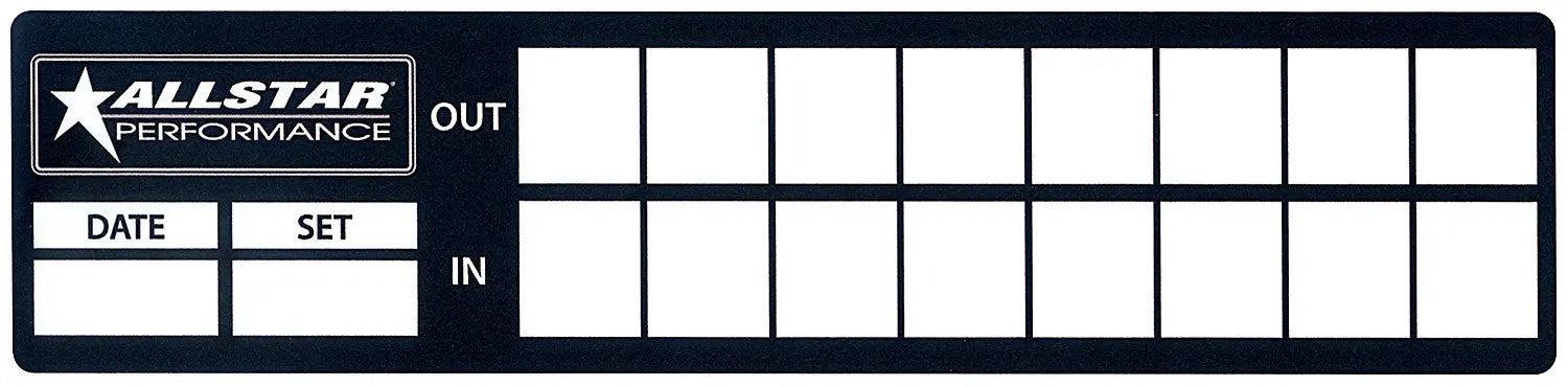 Tire Log Decals 8pk ALLSTAR PERFORMANCE