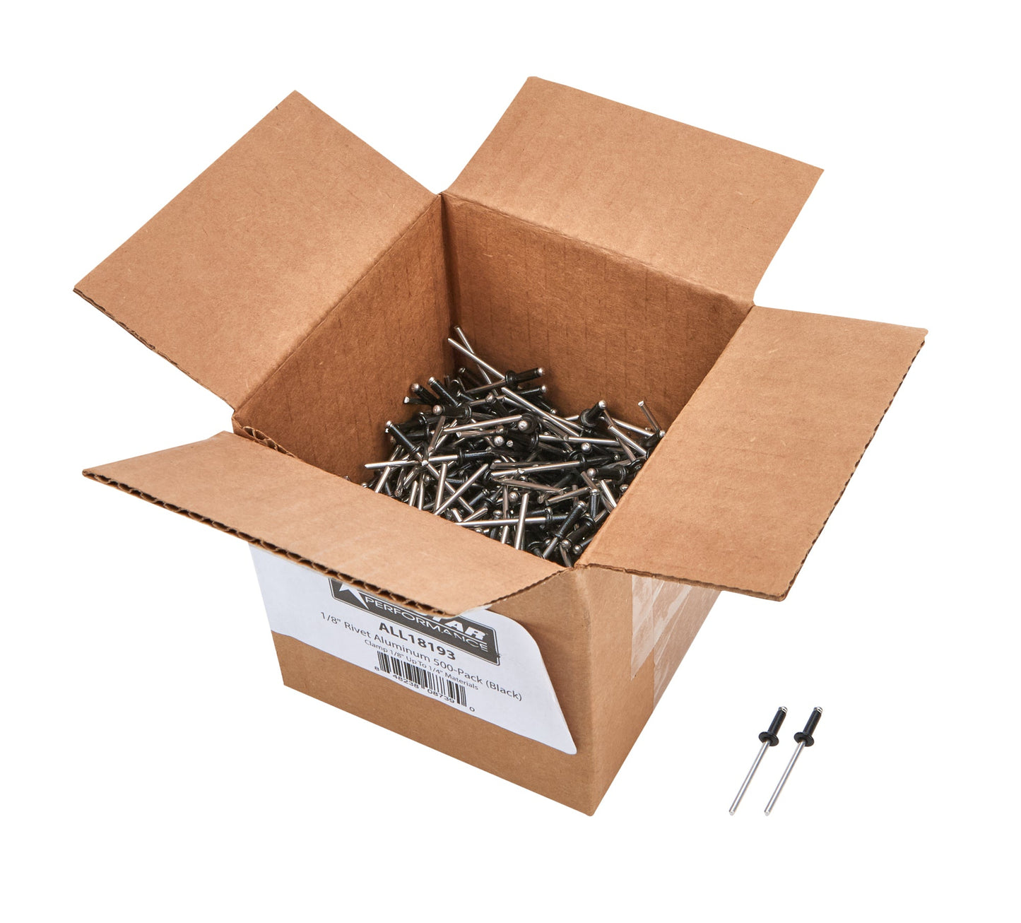 1/8in Alum Rivet Black 500pk 1/8in-1/4in ALLSTAR PERFORMANCE