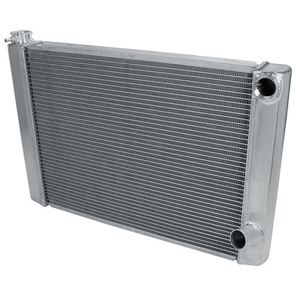 Allstar Performance Dual Pass Radiator – 28x19, 2-Row, Aluminum, Natural Finish (ALL30036)