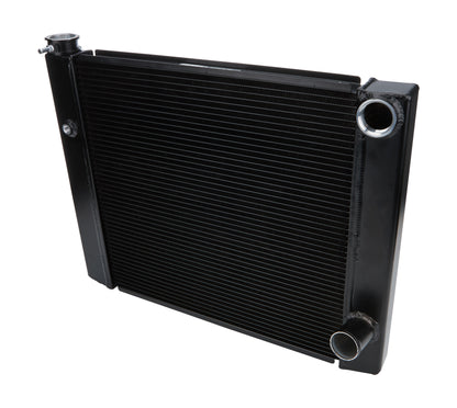 Allstar Performance Dual Pass Radiator – 24x19, 1-Row, Black Aluminum (ALL30343)