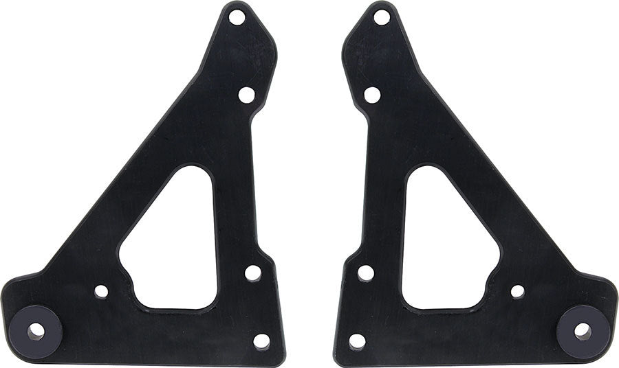 Front Engine Plate 2pc w/ Bushings Black ALLSTAR PERFORMANCE