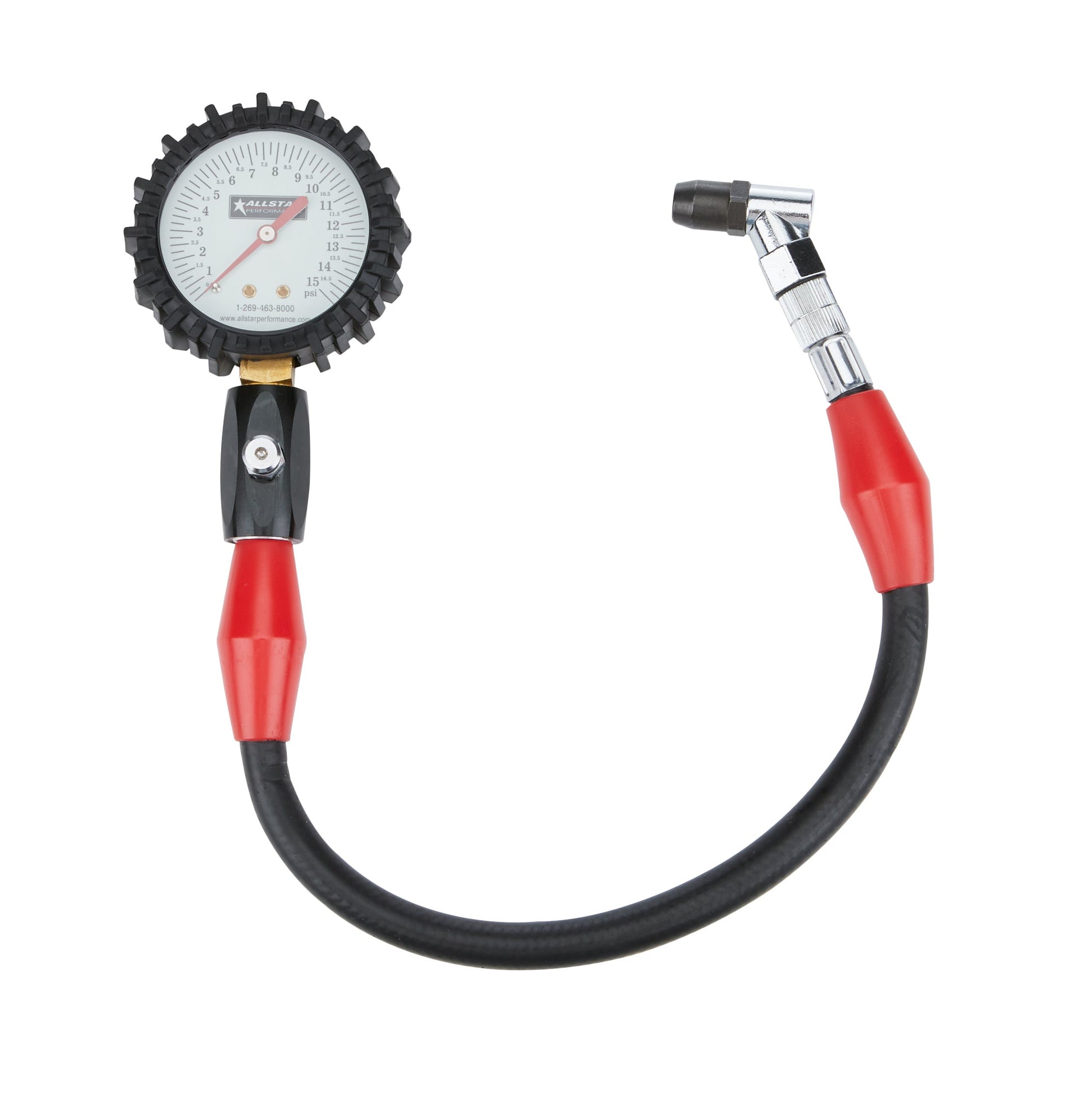 Tire Pressure Gauge 0-15 PSI 2-1/4in Glow ALLSTAR PERFORMANCE