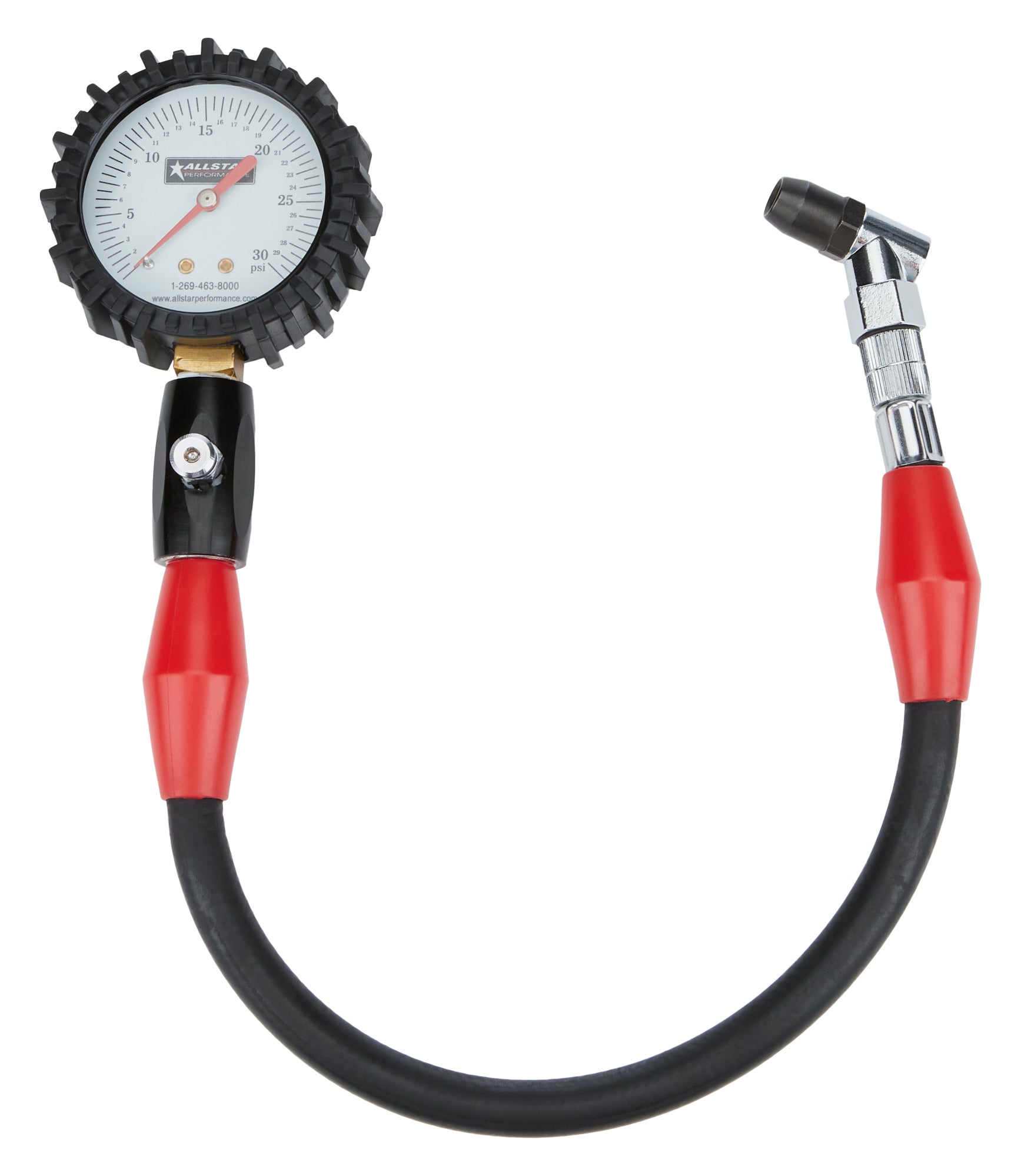 Tire Pressure Gauge 0-30 PSI 2-1/4in Glow ALLSTAR PERFORMANCE